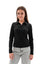 ELOISE – Bluza polo pentru fete cu maneca lunga, model rib, negru