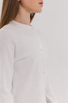 AMALIA – Bluza din bumbac cu maneca lunga si fundite aplicate, alb