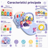 Saltea de Activități cu Pian pentru Bebeluși, cu Lumini, Sunete și Jucării Suspendate – Model Cosmos, +0 luni