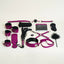 Set Master & Slave Bondage Game – Kit 10 accesorii BDSM pentru jocuri erotice, Animal Print Magenta
