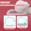 Perna pentru bebelusi din bumbac cu memorie, protectie anti plagiocefalie pentru formarea capului, Roz