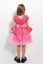VERONICA - Rochita de ocazie din catifea cu buline si tulle fin cu crinolina, fuchsia