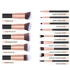 Set 14 pensule de machiaj profesionale pentru ingrijirea frumusetii, ideal pentru aplicarea make-up-ului cu precizie in zona ochilor, buzelor si fetei, Negru