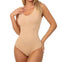 Body modelator cu compresie abdomen si efect de lifting la bust, lenjerie modelatoare fara cusaturi, din material respirabil, usor de imbracat - bej
