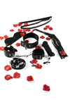 Set ToyJoy BDSM Starter Kit cu 8 accesorii bondage pentru initiere in jocurile erotice, negru