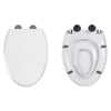 Capac WC cu reductie, sistem 2in1 pentru copii si adulti, inchidere lenta , reductor cu prindere magnetica, silentios si universal compatibil forma V, SOLLUXE® - 9003