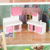 Căsuță de păpuși cu 3 etaje, mobilier complet cu grădină, lumini LED, 70 cm, lemn MDF multicolor