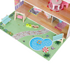 Căsuță de păpuși cu 3 etaje, mobilier complet cu grădină, lumini LED, 70 cm, lemn MDF multicolor