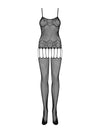 Bodystocking Obsessive F235 - catsuit provocator din plasă cu decupaje și model sexy S-L (one size), negru