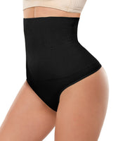 Chilot modelator cu talie înaltă pentru compresie abdomen, lenjerie modelatoare din material respirabil - negru