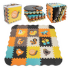 Covoraș puzzle din spumă 25 piese cu animale, țarc de joacă și saltea educativă pentru copii, 114x114 cm, multicolor