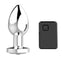 Dop anal cu 10 moduri de vibratii, telecomanda wireless si incarcare USB, silentios, 8.4 cm, argintiu metalic