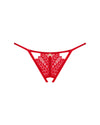 Chiloți sexy Ingridia - tanga sexy din dantelă cu accesoriu și decupaje provocatoare XL/2XL, rosu