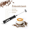 Mixer spuma lapte cu 3 teluri interschimbabile, incarcare wirless si acumulator incorporat, 3 trepte de viteza pentru spumare, frappe, cappucino, mixat oua, negru