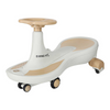 Mașinuță Fără Pedale Swing Car LED cu Roți Luminoase, Muzică și Volan 360°, Gravitațională, Alb Rose Gold