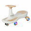 Mașinuță Fără Pedale Swing Car LED cu Roți Luminoase, Muzică și Volan 360°, Gravitațională, Alb Rose Gold