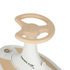 Mașinuță Fără Pedale Swing Car LED cu Roți Luminoase, Muzică și Volan 360°, Gravitațională, Alb Rose Gold