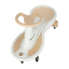 Mașinuță Fără Pedale Swing Car LED cu Roți Luminoase, Muzică și Volan 360°, Gravitațională, Alb Rose Gold