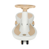 Mașinuță Fără Pedale Swing Car LED cu Roți Luminoase, Muzică și Volan 360°, Gravitațională, Alb Rose Gold