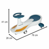 Mașinuță Gravitațională Swing Car LED cu Roți Luminoase, Muzică și Volan 360°, Fără Pedale, Verde Turcoaz, Max. 100 kg