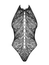 Body Obsessive B119 - lenjerie erotică din dantelă transparentă S-L (one size), negru
