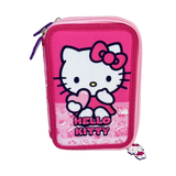 Penar Echipat Model Hello Kitty, cu 42 Piese și 3 Compartimente, Roz