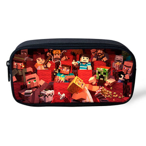 Penar neechipat Minecraft, 1 compartiment cu fermoar, Dungeons, 22x11x4.5cm