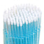 Set 100 Micro Brush, microaplicatoare extensii gene, sclipici albastru