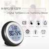 Higrometru si termometru digital de camera cu ceas, display LCD cu touch control si lumina, 3 optiuni de instalare