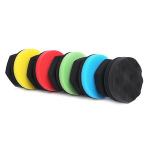 Set 5 bureți polish auto profesional pentru aplicare ceara și lustruire manuala