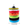 Set 12 piese polish auto profesional cu taler M14, discuri de burete 15 cm, lana si adaptor pentru bormasina