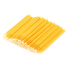 Set 100 Micro Brush, microaplicatoare extensii gene, galben