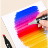 Set 80 markere colorate duble cu varf subtire si gros 1/6 mm, geanta pentru depozitare, cerneala pe baza de alcool