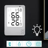 Higrometru si termometru digital de camera cu afisaj ora si data, display 3.2" LCD iluminat, 3 optiuni de instalare