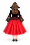 Rochie de prințesă vampir negru cu roșu – față
