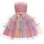 Rochie printesa Unicorn cu accesorii pentru fetite, costumatie joc de rol petreceri, serbari, carnaval si cadou ideal pentru sarbatori, aniversari sau zile de nastere, roz/multicolor