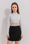NAMIRI - Fusta/pantalon din stofa, skort negru
