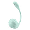 Ou vibrator Satisfyer Smooth Petal cu 12 moduri de vibratii, control prin aplicatie si telecomanda wireless, incarcare magnetica USB, silentios, silicon premium, verde