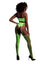Set cu bustiera, chilot, portjartier si dres - compleu sexy XS-XL (one size), verde neon