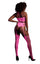 Set cu bustiera, chilot, portjartier si dres - compleu sexy XS-XL (one size), roz neon