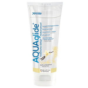 Lubrifiant AQUAglide Gel cu aromă vanilie, pe bază de apă, Joydivision, 100 ml