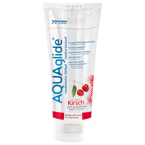 Lubrifiant AQUAglide Gel cu aromă cirese, pe bază de apă, Joydivision, 100 ml