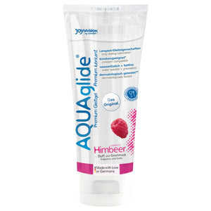 Lubrifiant AQUAglide Gel cu aromă zmeura, pe bază de apă, Joydivision, 100 ml
