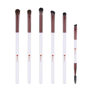 Set 6 pensule machiaj ochi ProArtist, păr natural și sintetic, alb