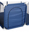 Tarc de joaca pentru copii, centru de activitati cu plasa de protectie si usa cu fermoar, 120x120cm, albastru