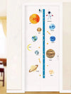 Metru masurare inaltime copii cu model magnetic 3D Cosmonaut si sticker autocolant, 70 cm - 180 cm
