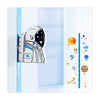 Metru masurare inaltime copii cu model magnetic 3D Cosmonaut si sticker autocolant, 70 cm - 180 cm