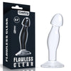 Dildo CRYSTAL 16.5 cm pentru stimulare punctul G si prostata, flexibil, transparent