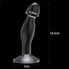 Dildo CRYSTAL 16.5 cm pentru stimulare punctul G si prostata, flexibil, transparent