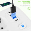 Adaptor priza cu doua mufe type C PD20W + QC3.0 si cu 2 USB 3.4A, lampa cu touch si lumina interschimbabila, alb